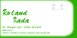 roland kada business card